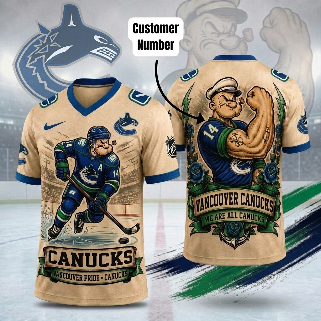 Premium NHL VC Popeye Vintage Tattoo T-shirt V1 NMD CTKT