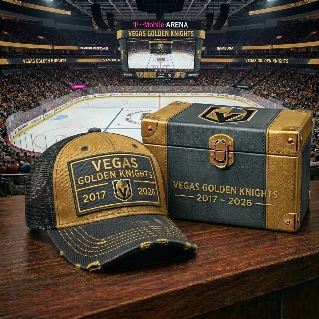 Premium NHL VGK Anniversary Heritage Distressed Trucker Cap V21 NMD CTKT