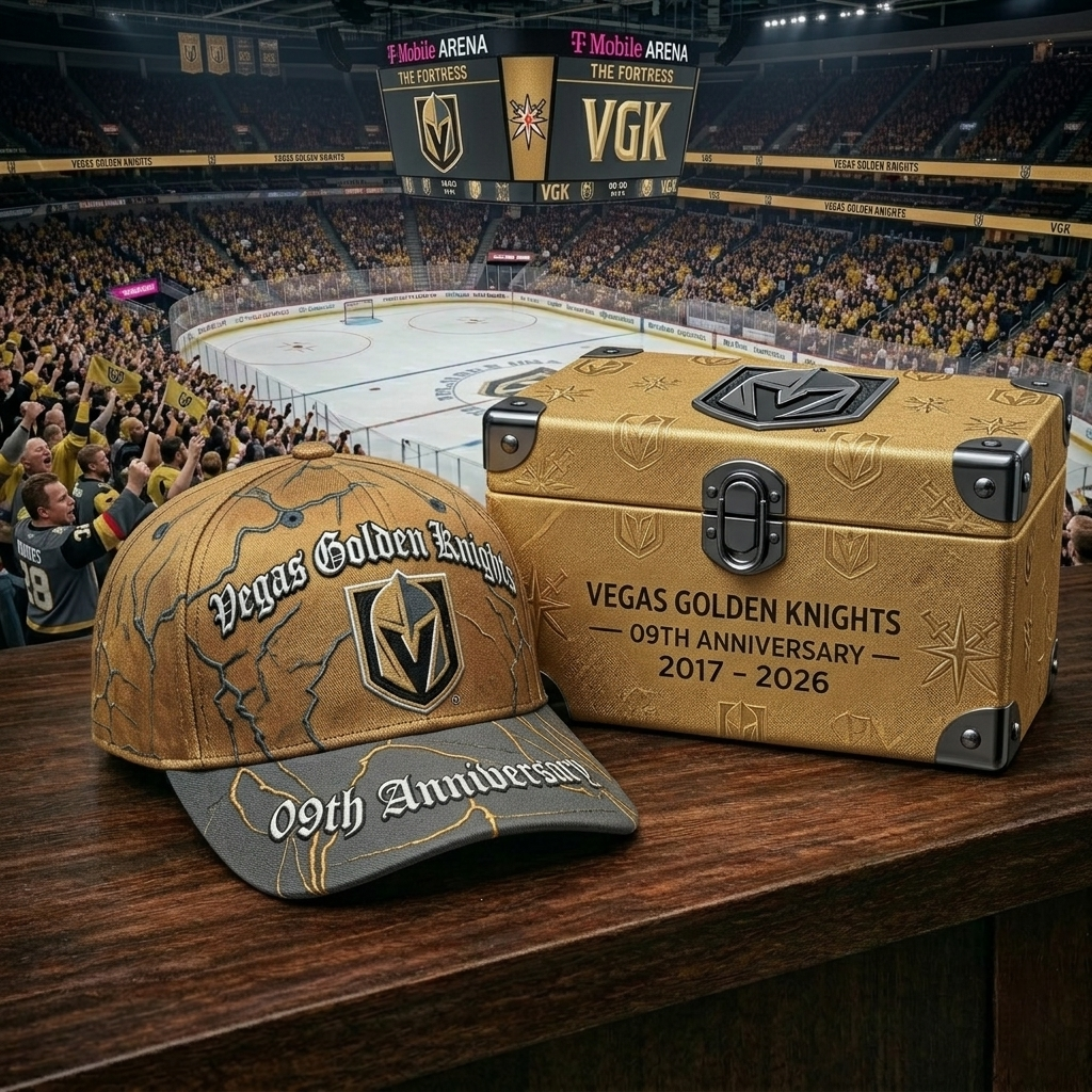 Premium NHL VGK Anniversary Vintage Crackle Cap V22 NMD CTKT