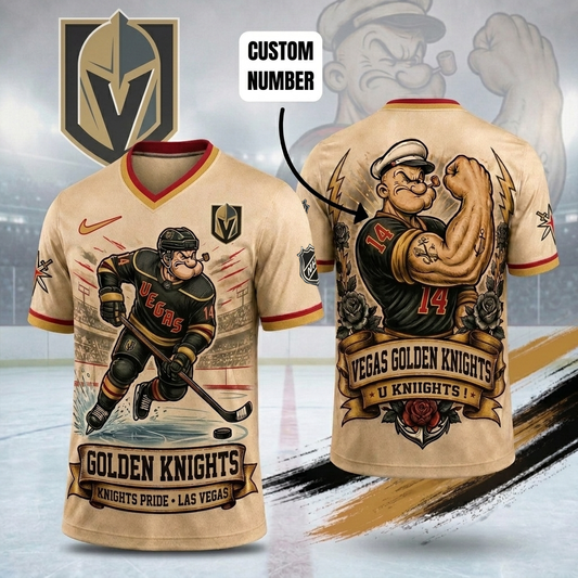 Premium NHL VGK Popeye Vintage Tattoo T-shirt V1 NMD CTKT