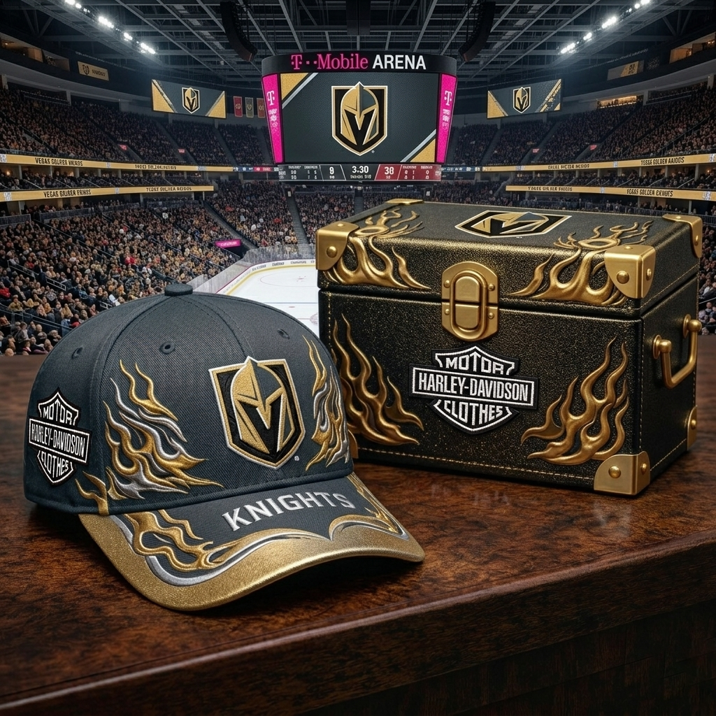 Premium NHL VGK x Harley Davidson Cap V24 NMD CTKT