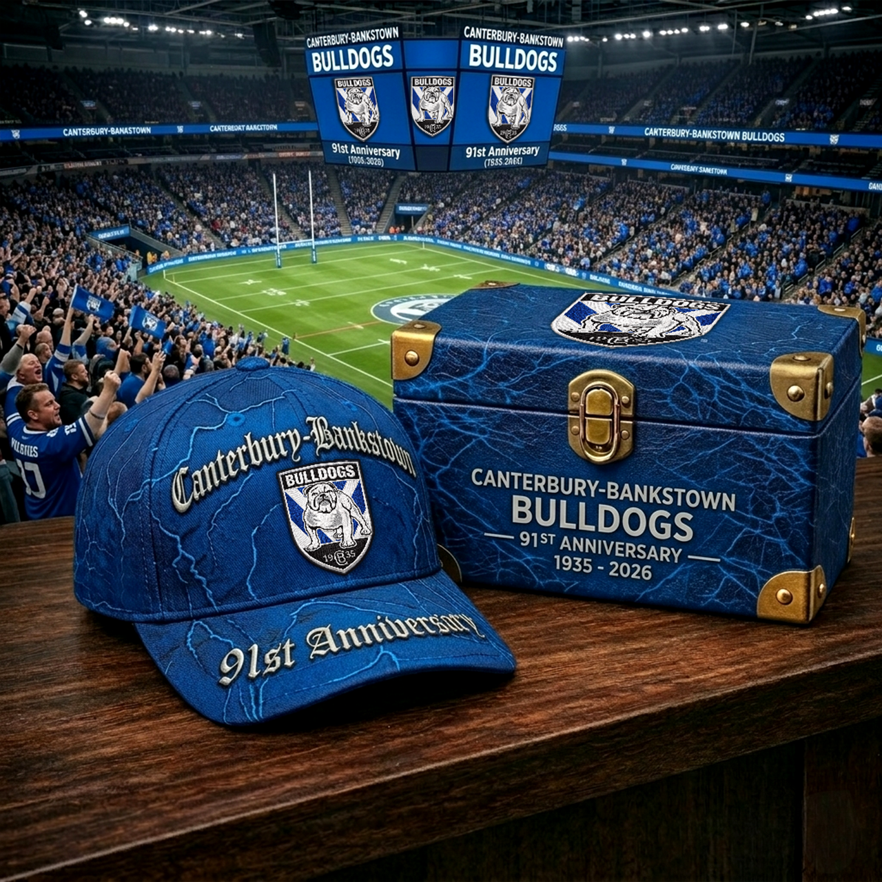 Premium NRL CBB Anniversary Vintage Crackle Cap V22 NMD 060426 TTV