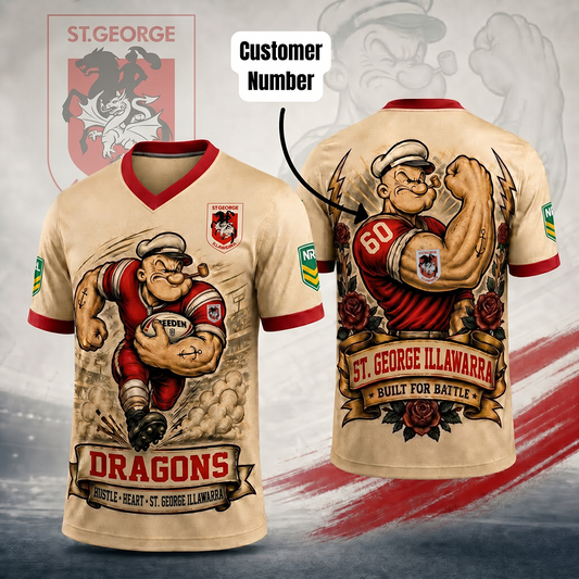 Premium NRL SGID Popeye Vintage Tattoo T-shirt V1 NMD 070526 TTV