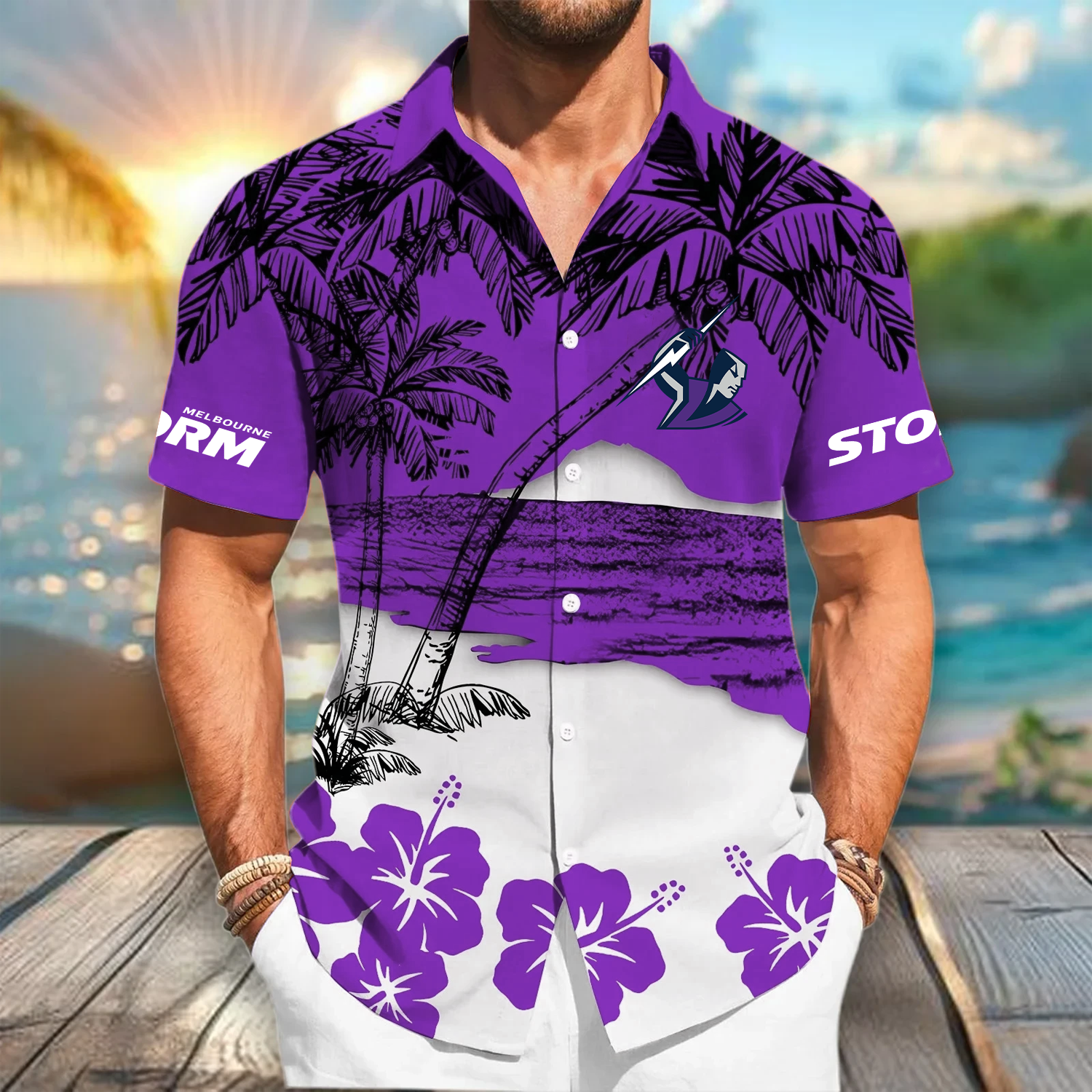 Premium NRL x MEL Tropical Hawaii Shirt DATND TANTD 030426