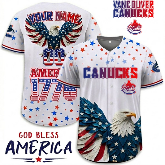 Premium VAN x NHL Independence Day Celebration 3D Baseball Jersey DATND TANTD 260326