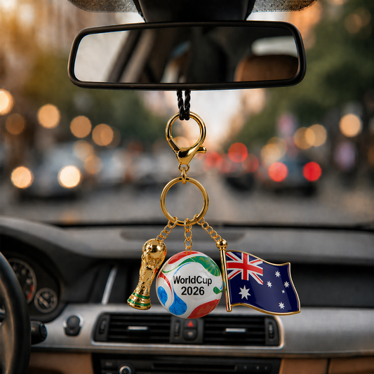 Premium WC x Australia Custom Trophy Ball Flag Car Charm DATND TANTD 220426