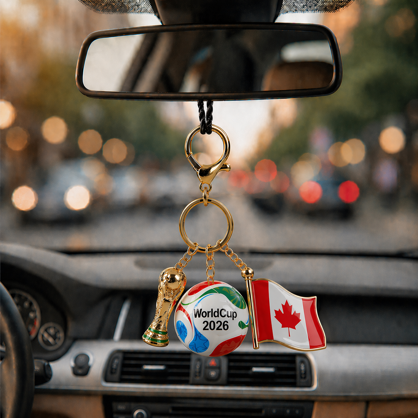 Premium WC x Canada Custom Trophy Ball Flag Car Charm DATND TANTD 220426