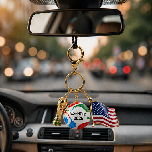 Premium WC x USA Custom Trophy Ball Flag Car Charm DATND TANTD 220426