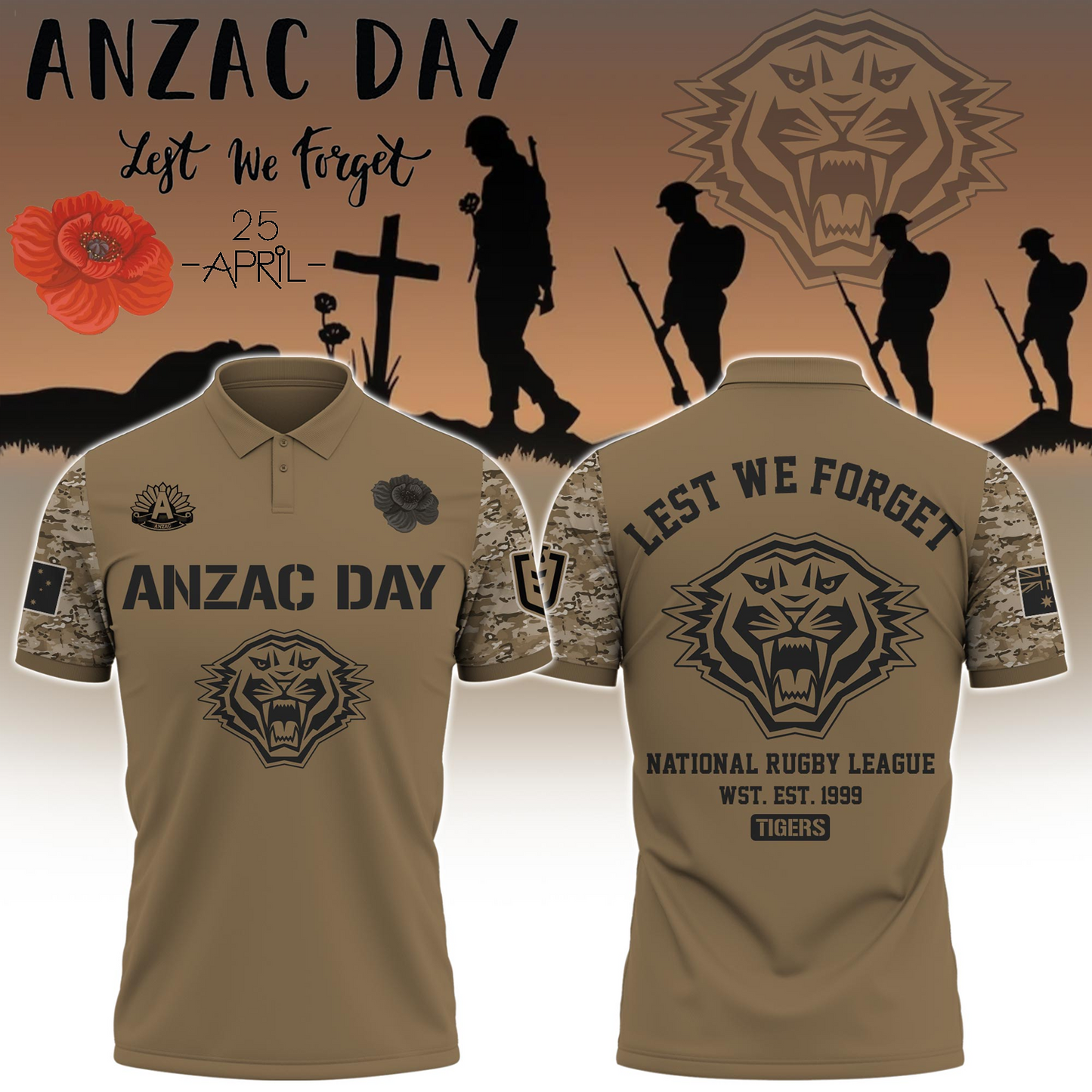 Premium WST x Anzac Day Shirt DATND TANTD