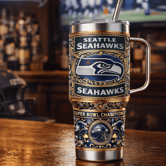 SEA x NFL 40oz Insulated Tumbler With Handle – Premium Fan Edition 0605 DatND DVT