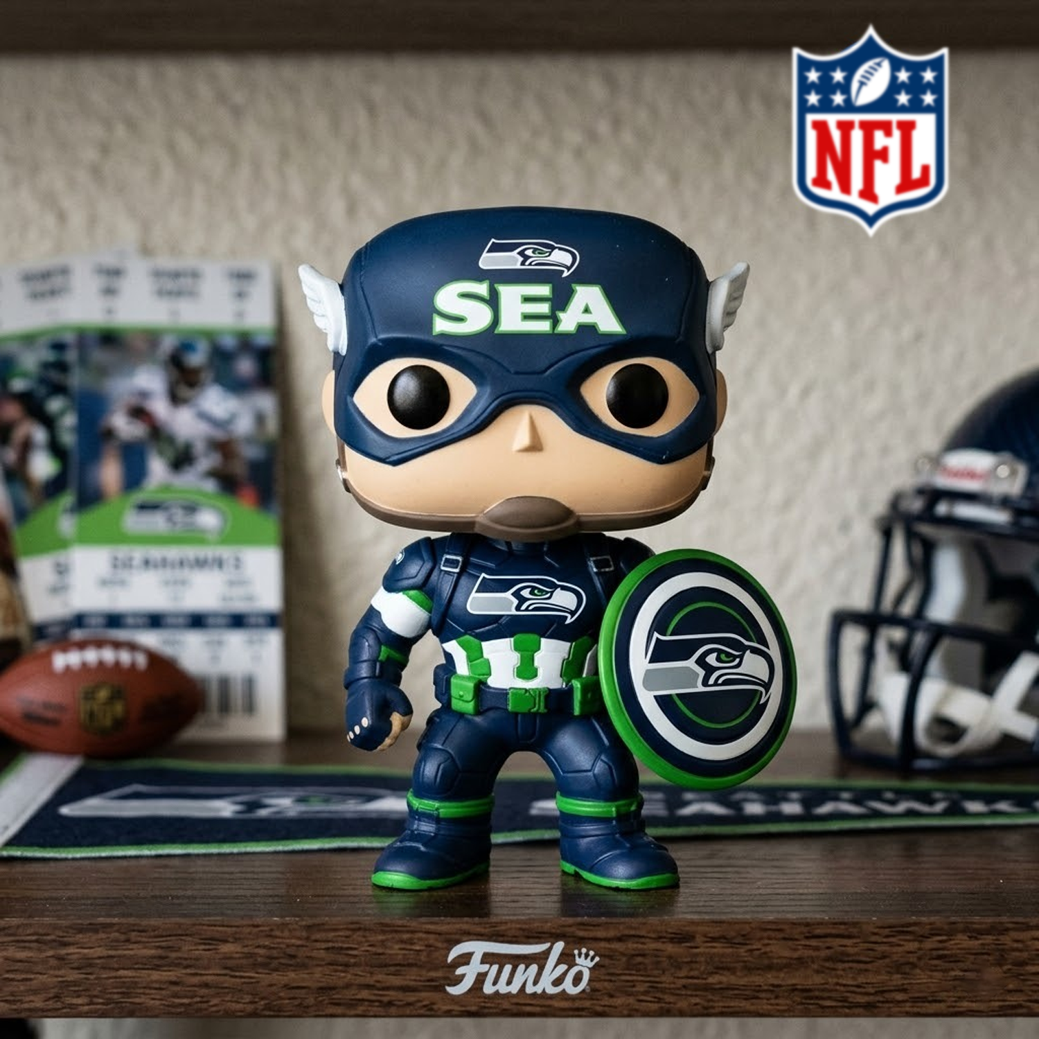 SEA x NFL CAPTAIN AMERICA FUNKOS DATND TANTD 010426