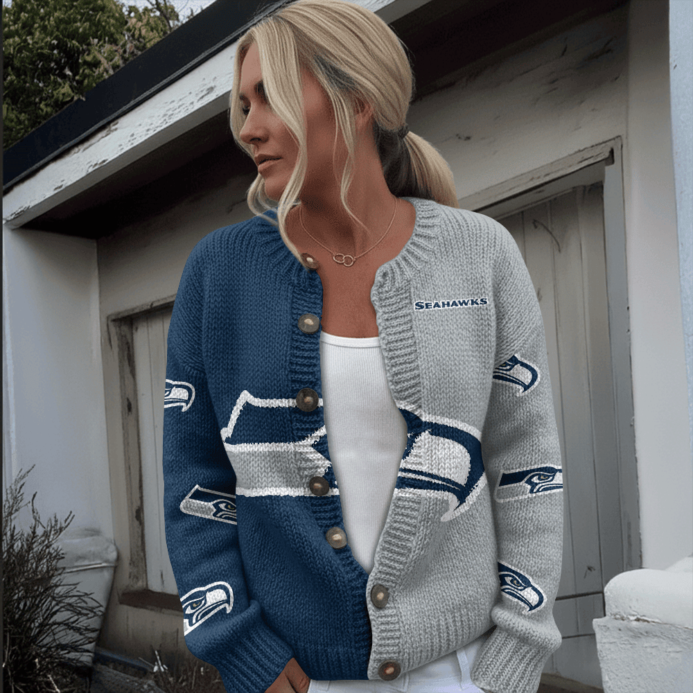 SEA x NFL Cardigan Sweatshirt With Button v1  DatND DVT