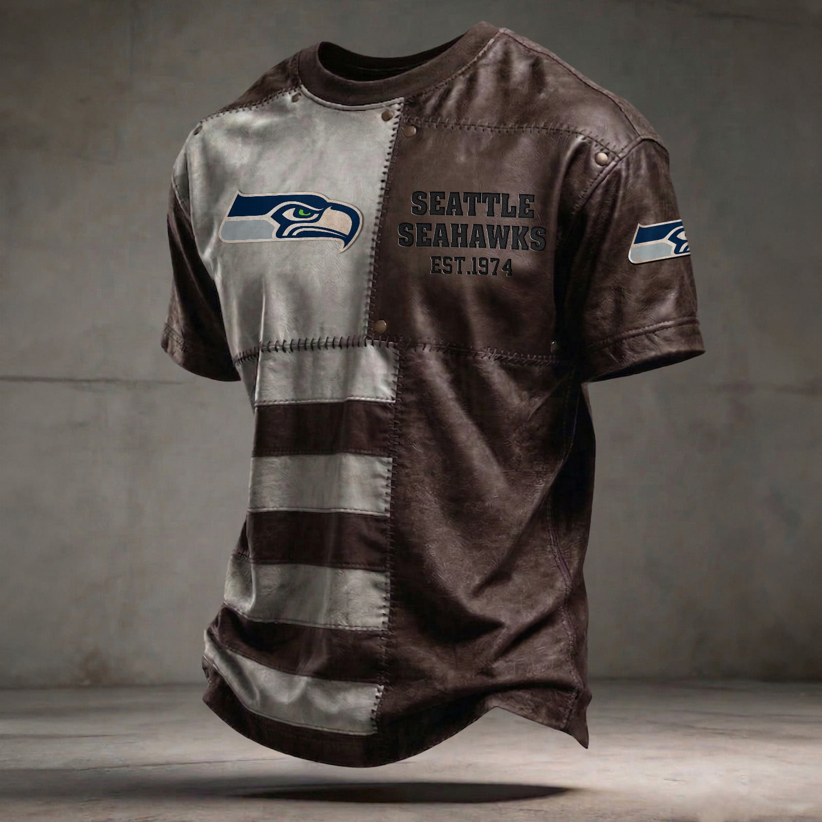 SEA x NFL T-Shirt 0404 DatND DVT Brown