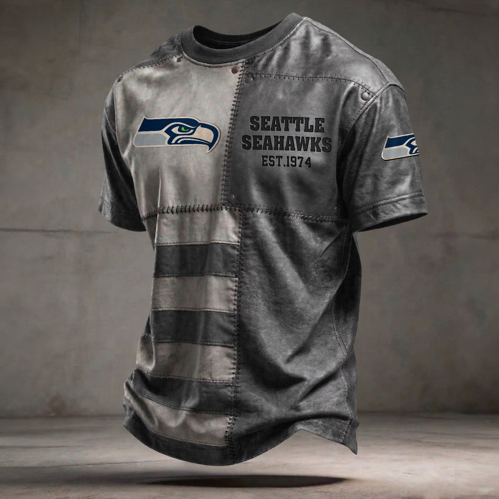 SEA x NFL T-Shirt 0404 DatND DVT Grey