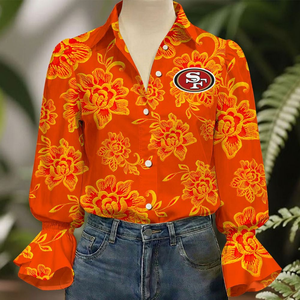SF x NFL 3D Collared Lace Long Sleeved Shirt 2004 DatND DVT