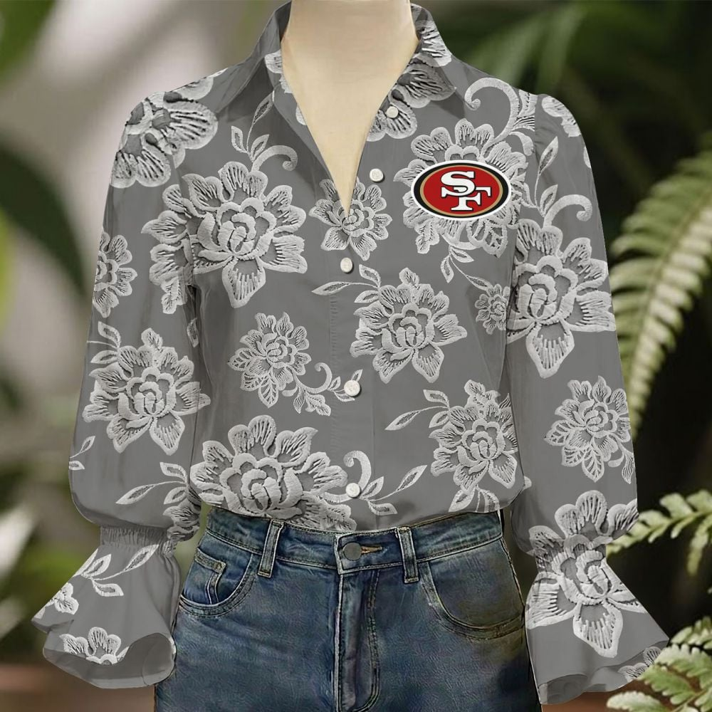 SF x NFL 3D Collared Lace Long Sleeved Shirt 2004 DatND DVT