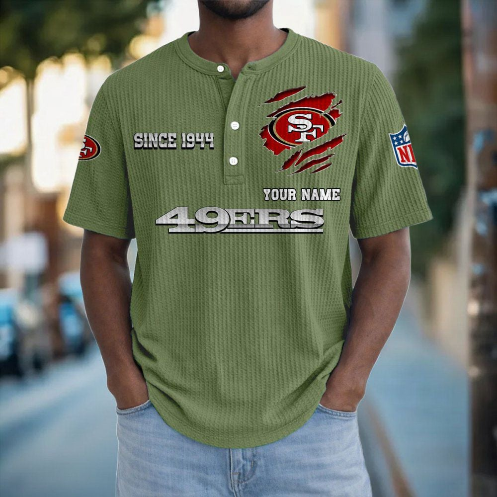 SF x NFL Crew Neck Button Henley Tshirt 0405 DatND DVT