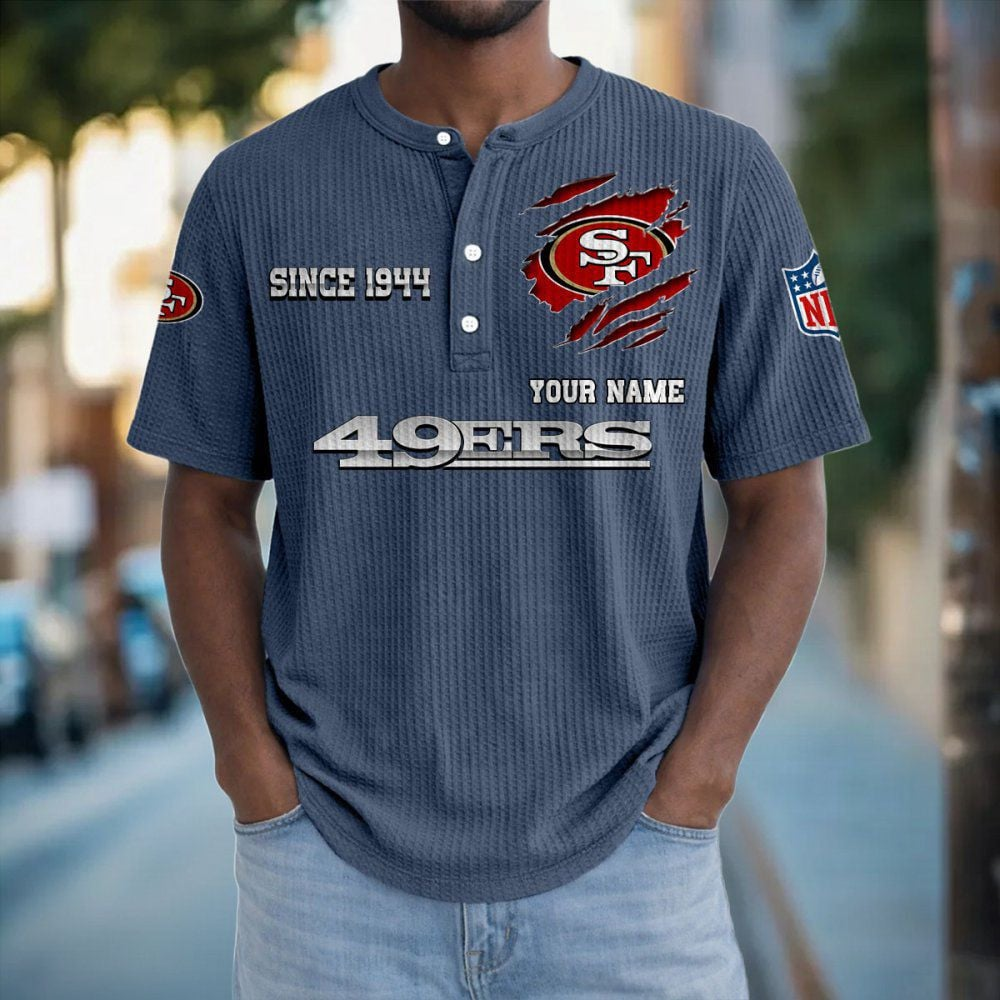 SF x NFL Crew Neck Button Henley Tshirt 0405 DatND DVT
