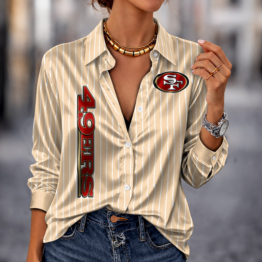 SF x NFL Premium Stripe Shirt DATND TANTD 010426 Beige