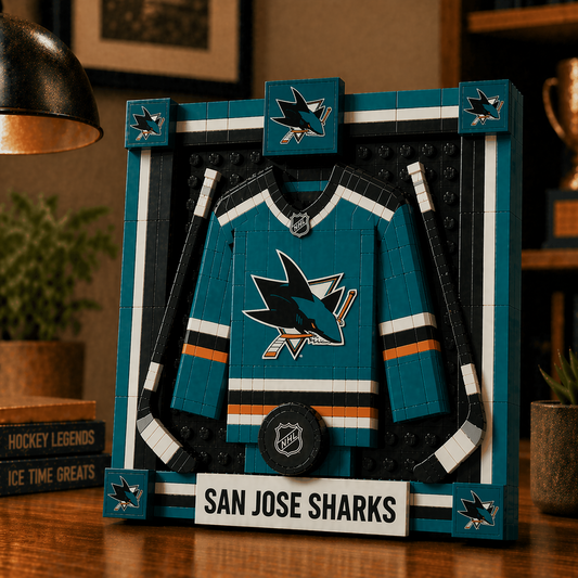 SJS x NHL Framed Jersey Building Set 2404 DatND DVT