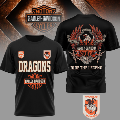 STG Premium NRL 22 Year Harley Davidson 3D Shirt 0704 DatND DVT
