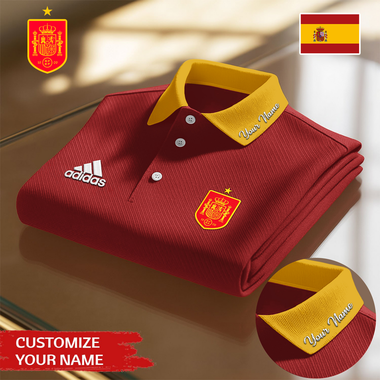Spain Premium WC26 Polo Shirt 0805 DatND DVT
