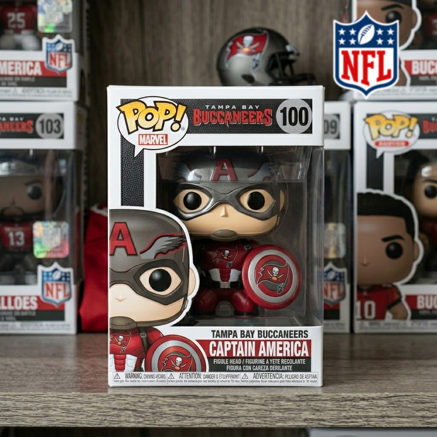 TB x NFL CAPTAIN AMERICA FUNKOS DATND TANTD 010426