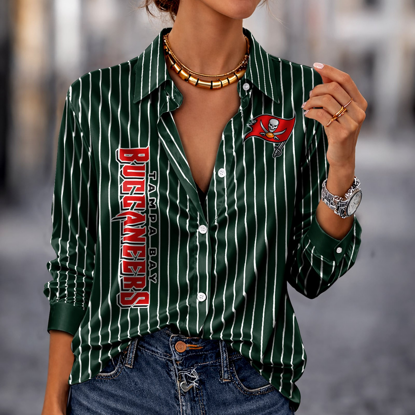 TB x NFL Premium Stripe Shirt DATND TANTD 010426 Green