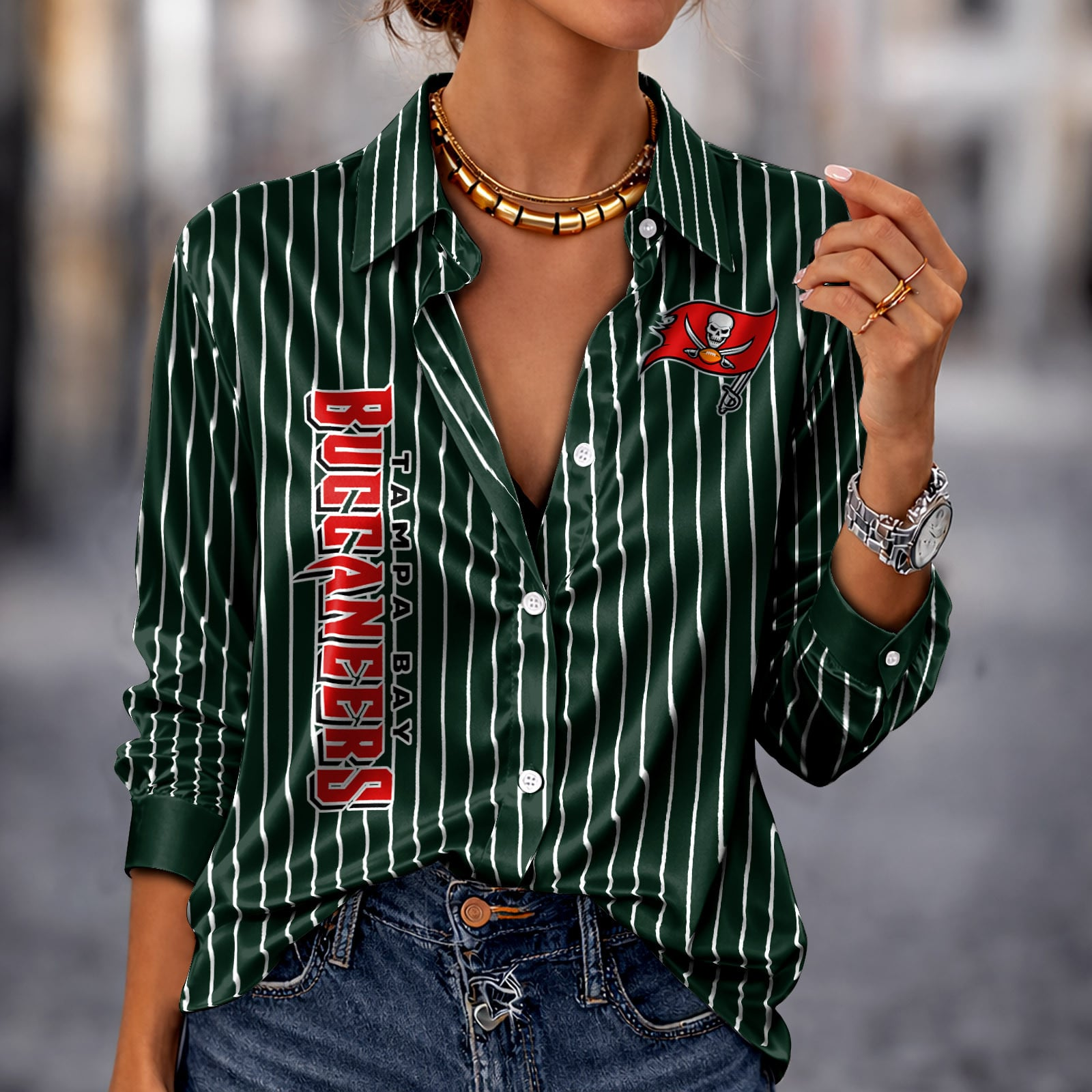 TB x NFL Premium Stripe Shirt DATND TANTD 010426 Green