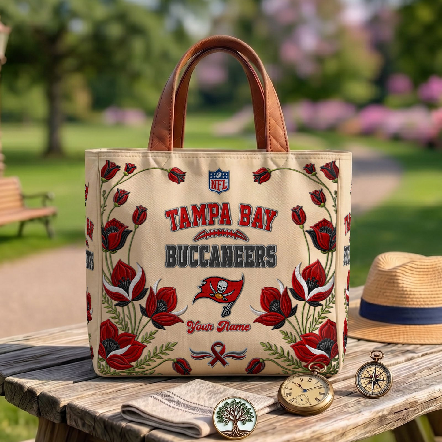 TB x NFL Printed Canvas Tote Bag 1604 DatND DVT