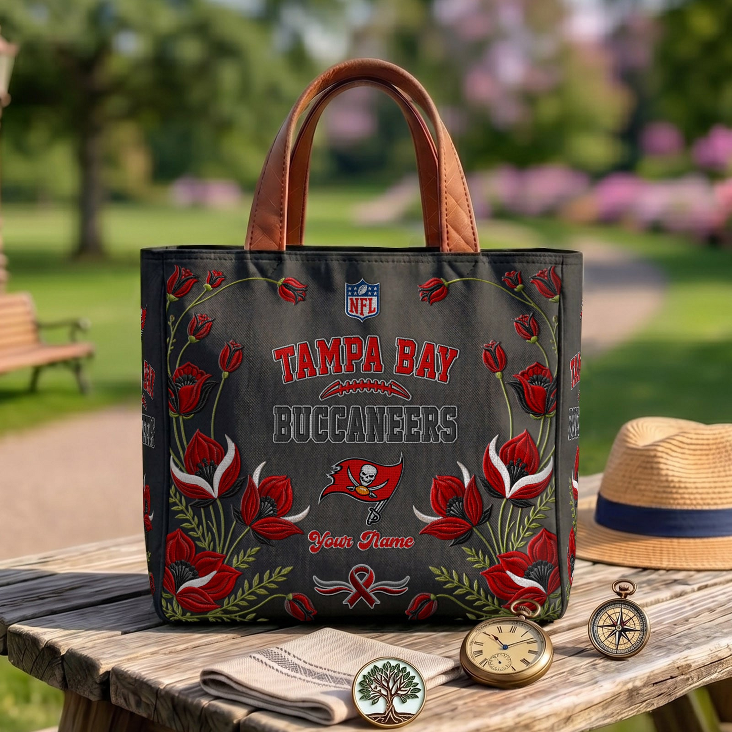 TB x NFL Printed Canvas Tote Bag 1604 DatND DVT
