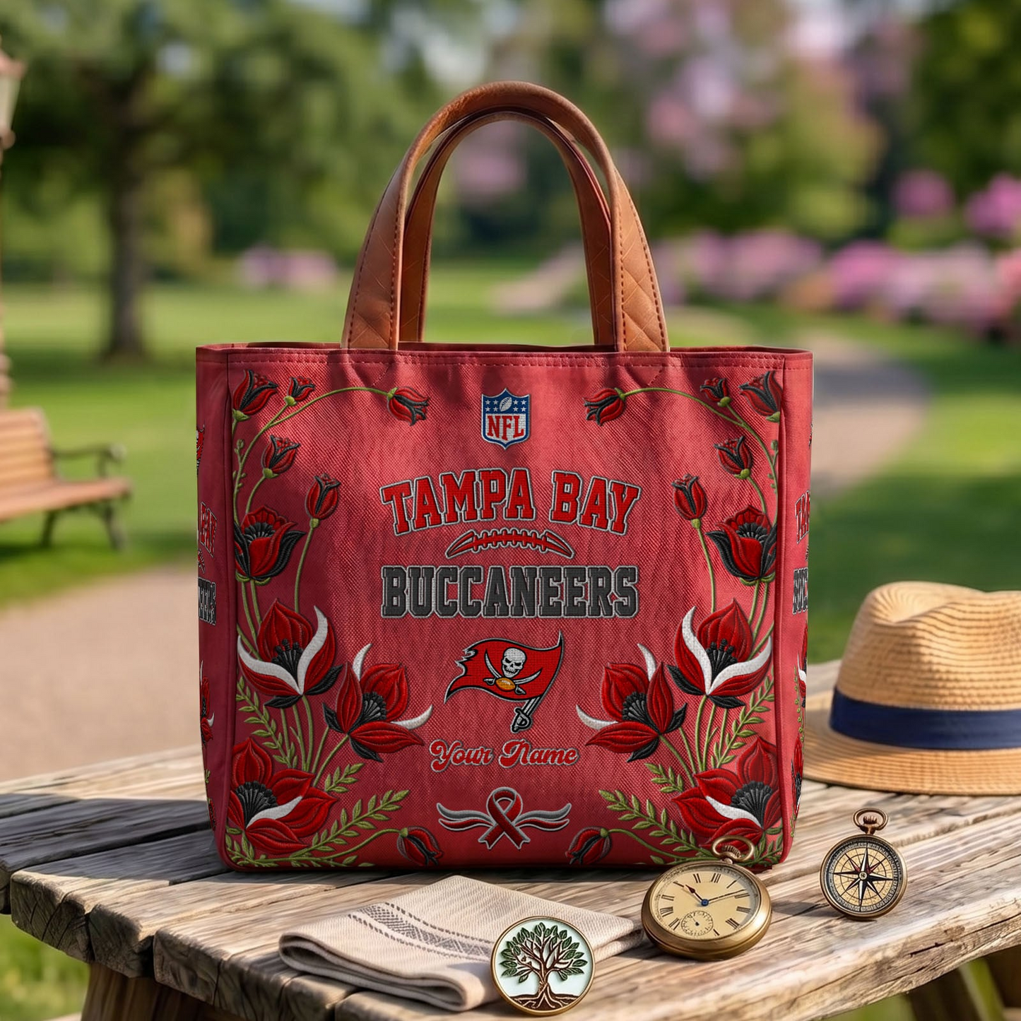 TB x NFL Printed Canvas Tote Bag 1604 DatND DVT