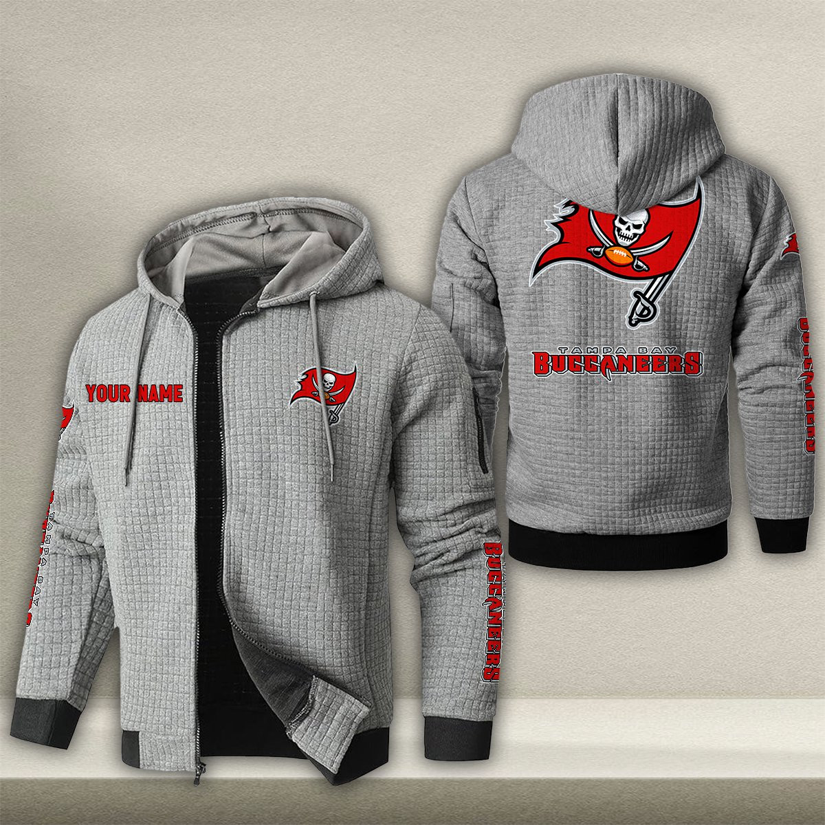 TB x NFL Quilted Zip Hoodie DatND DVT