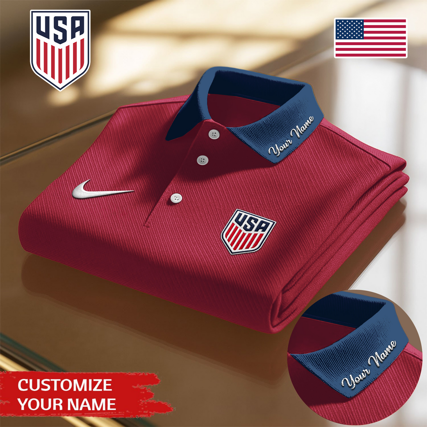 United States Premium WC26 Polo Shirt 0805 DatND DVT