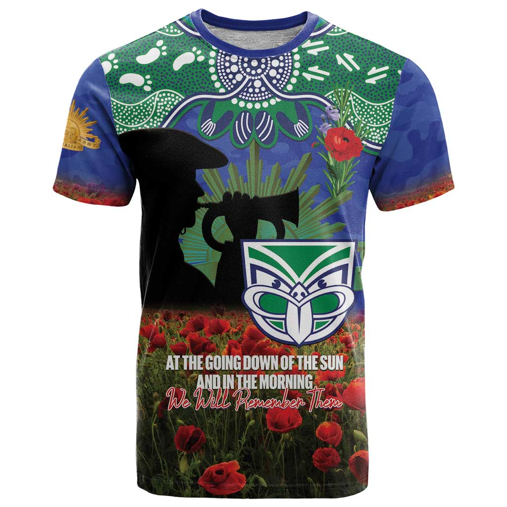 WAR x NRL Rugby ANZAC Day Women V-Neck T-Shirt Last Post Poppy We Will Remember Them DatND DVT
