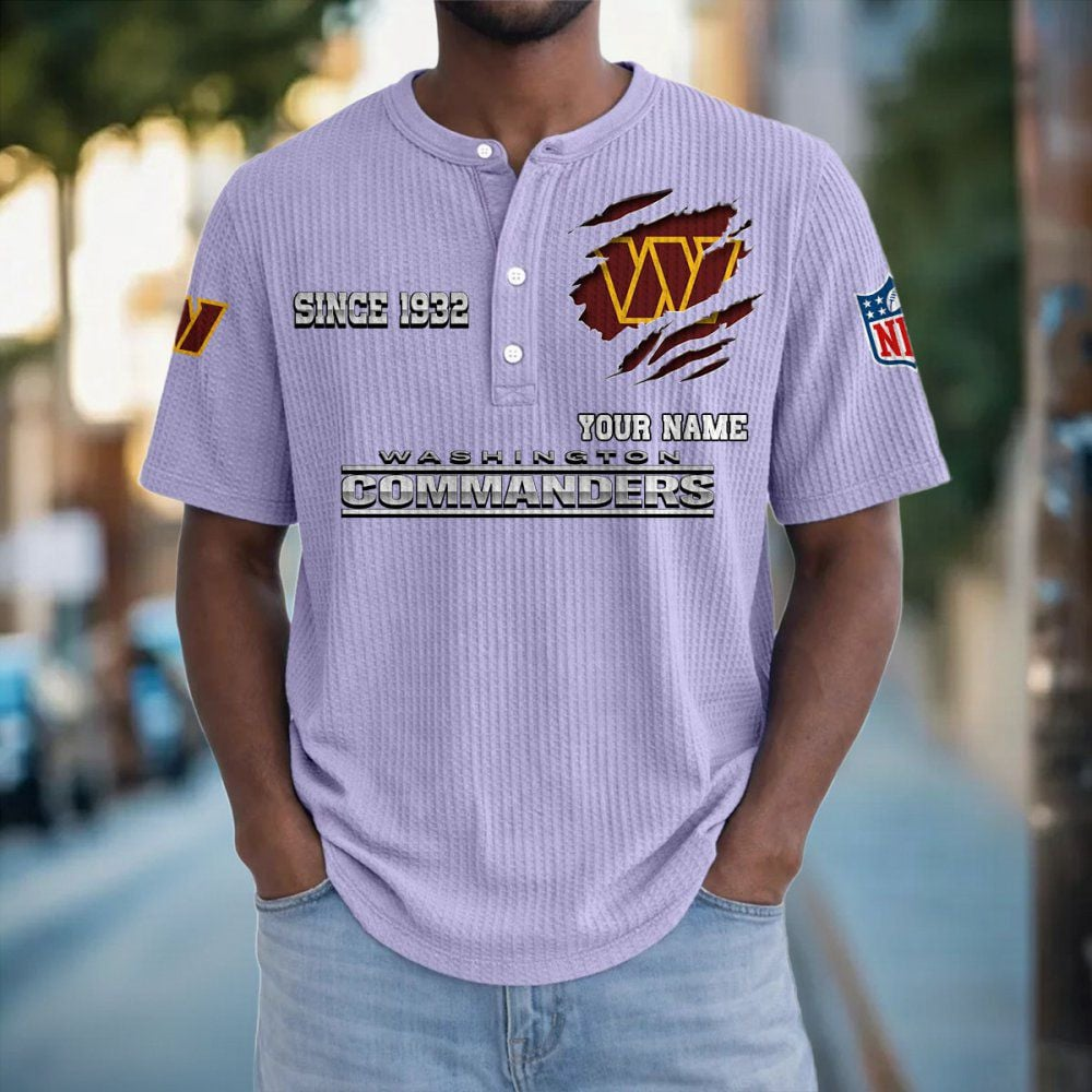 WAS x NFL Crew Neck Button Henley Tshirt 0405 DatND DVT