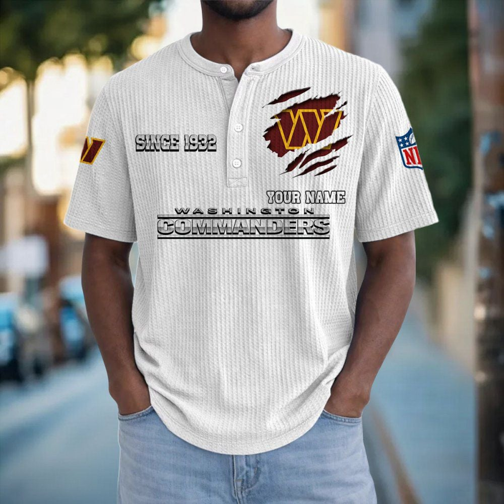 WAS x NFL Crew Neck Button Henley Tshirt 0405 DatND DVT