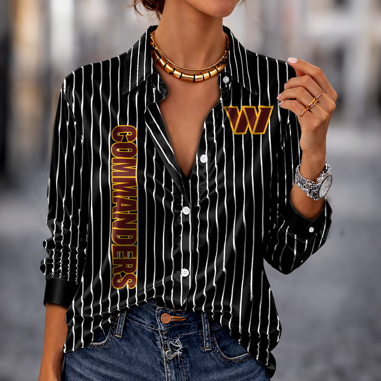 WAS x NFL Premium Stripe Shirt DATND TANTD 010426 Black