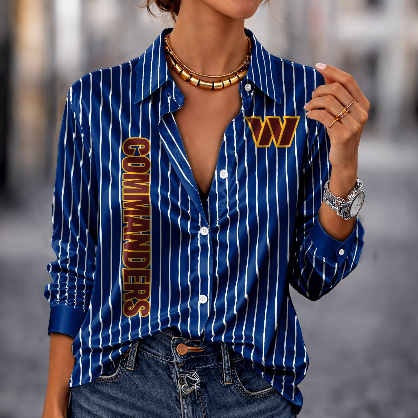 WAS x NFL Premium Stripe Shirt DATND TANTD 010426 Blue