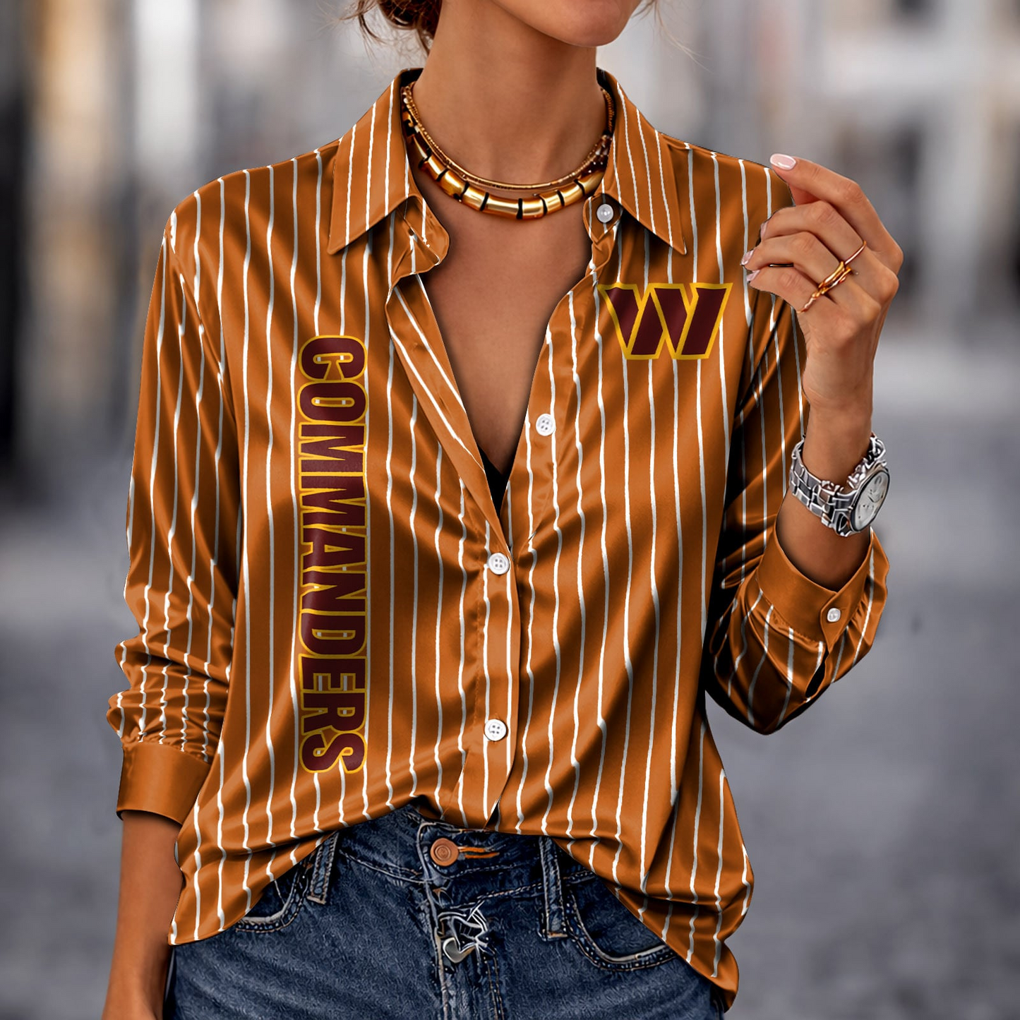 WAS x NFL Premium Stripe Shirt DATND TANTD 010426 Orange