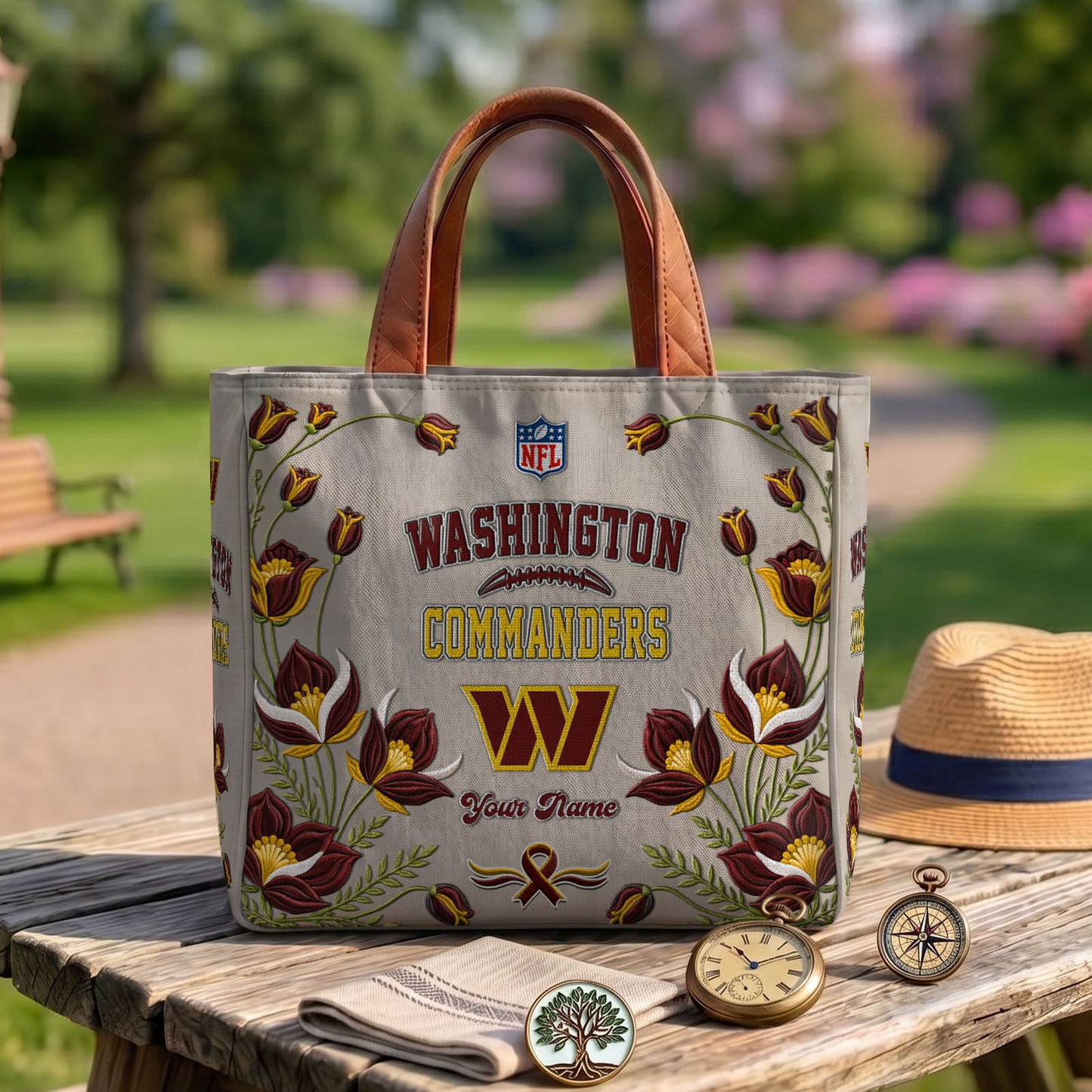 WAS x NFL Printed Canvas Tote Bag 1604 DatND DVT