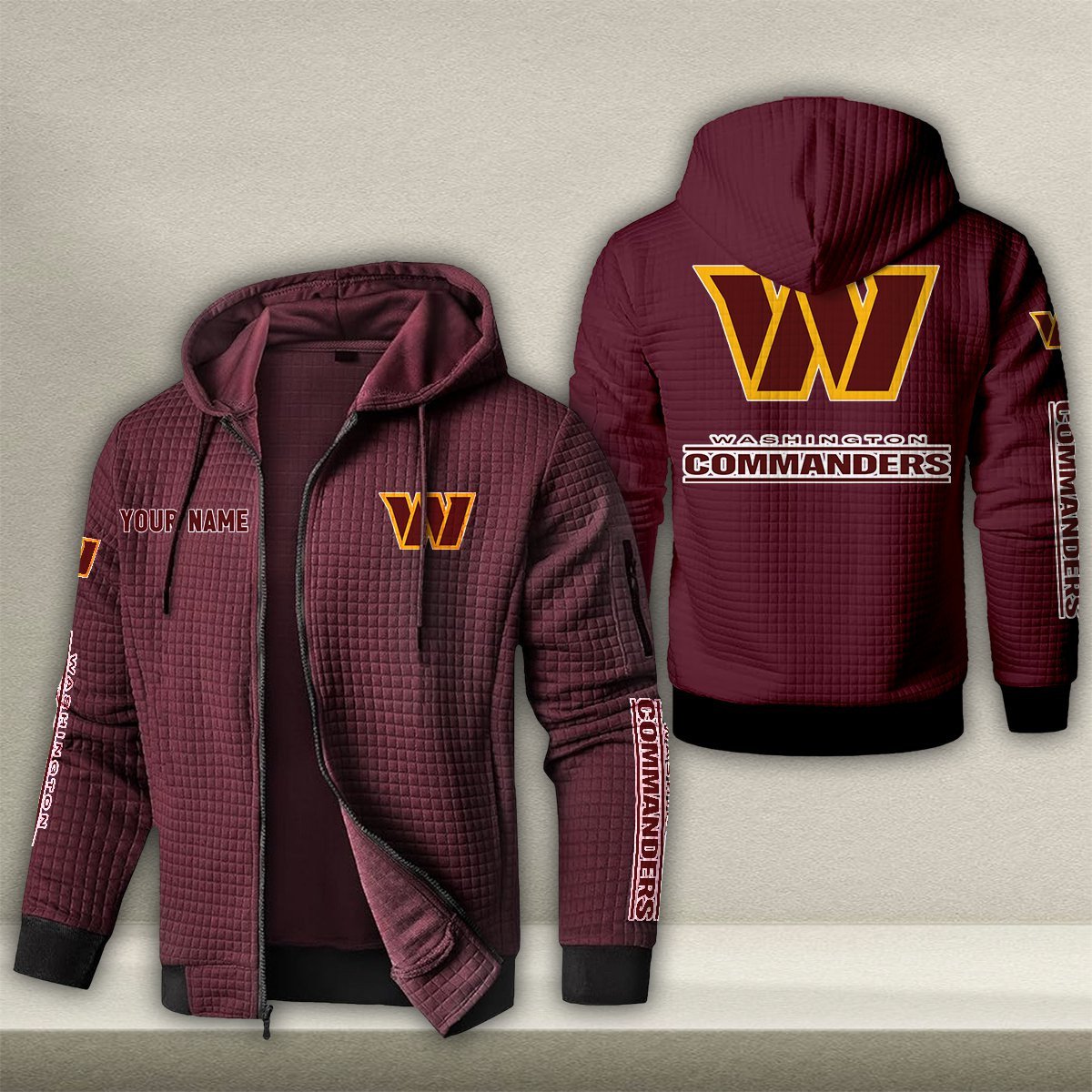 WAS x NFL Quilted Zip Hoodie DatND DVT