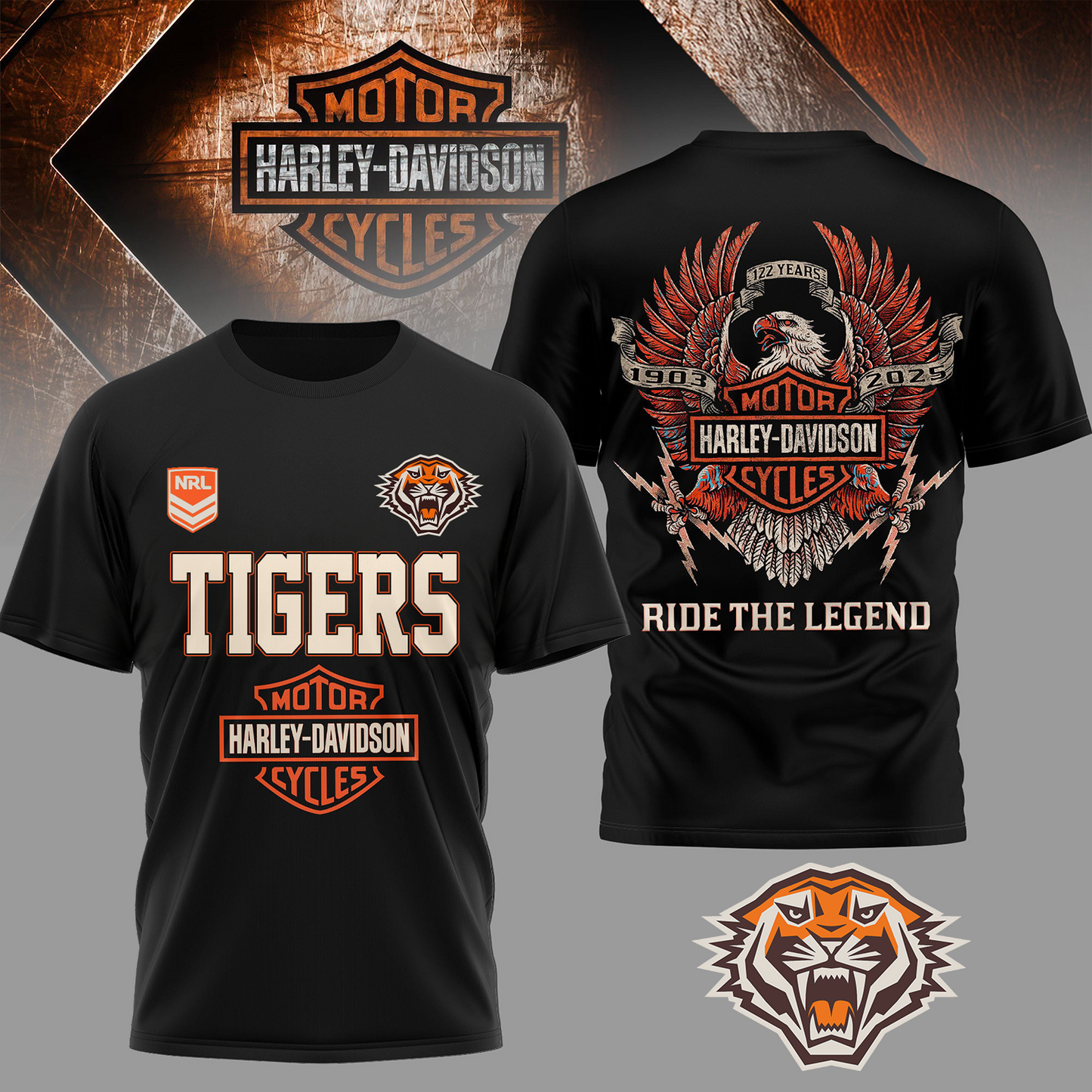 WST Premium NRL 22 Year Harley Davidson 3D Shirt 0704 DatND DVT