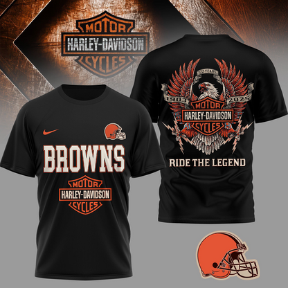 CLE Premium NFL 122 Year Harley Davidson 3D Shirt 2603 DatND DVT