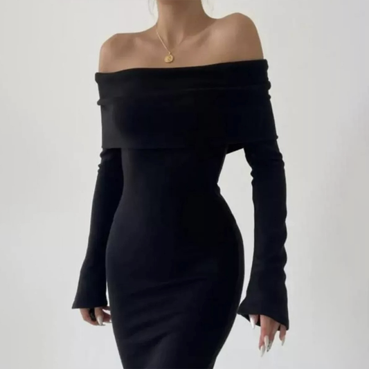 Midnight Muse Off-Shoulder Bodycon Dress