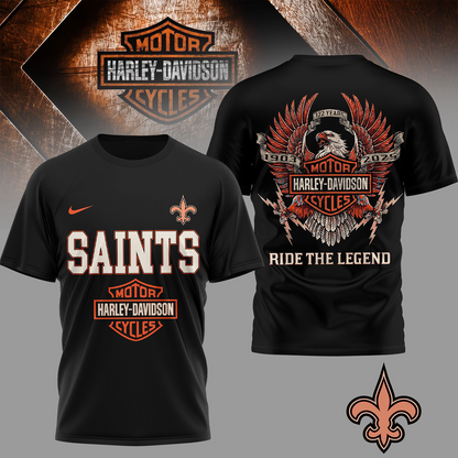 NO Premium NFL 122 Year Harley Davidson 3D Shirt 2603 DatND DVT
