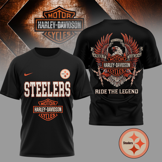 PIT Premium NFL 122 Year Harley Davidson 3D Shirt 2603 DatND DVT