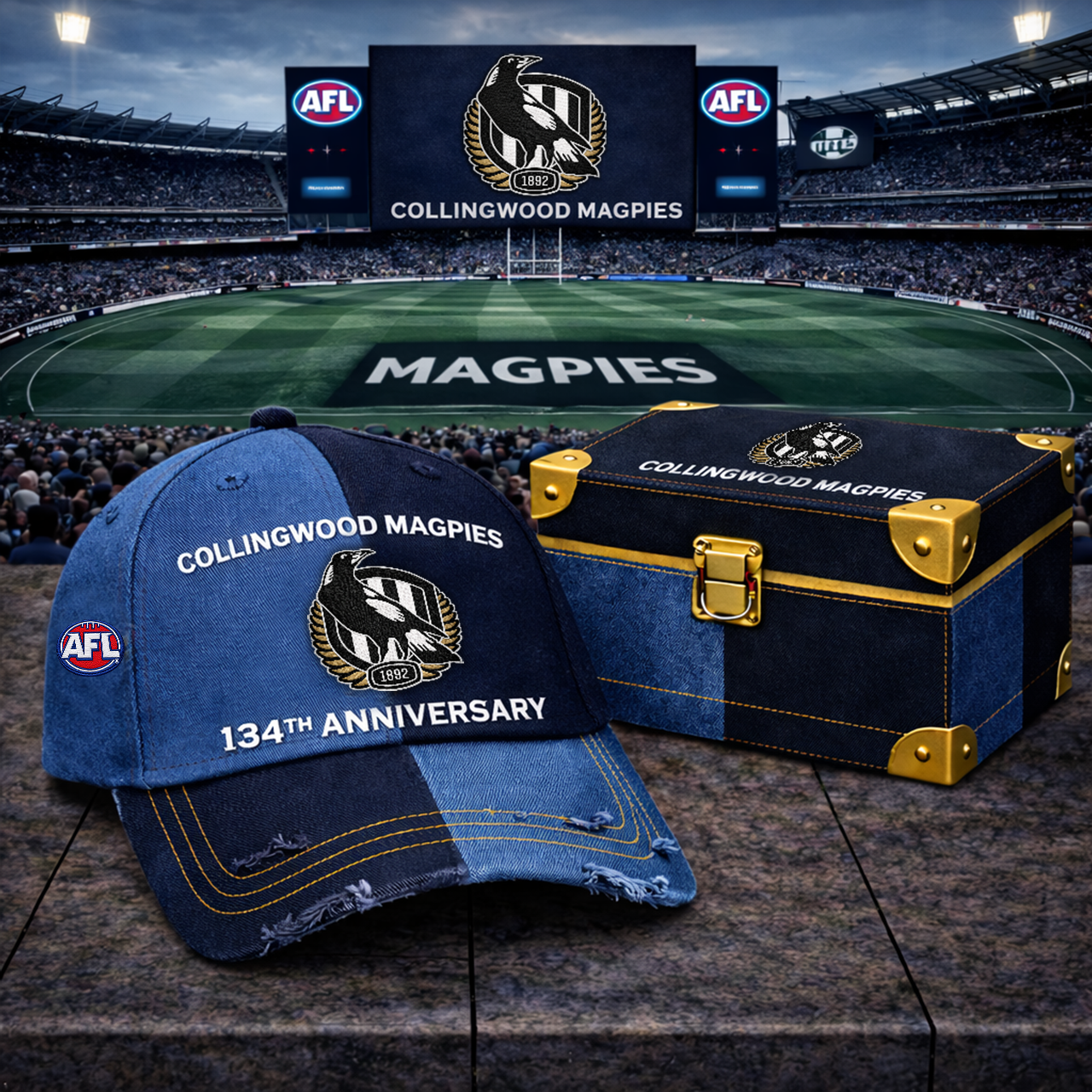 Premium AFL CM Anniversary Vintage Two-Tone Distressed Cap V11 NMD TTV