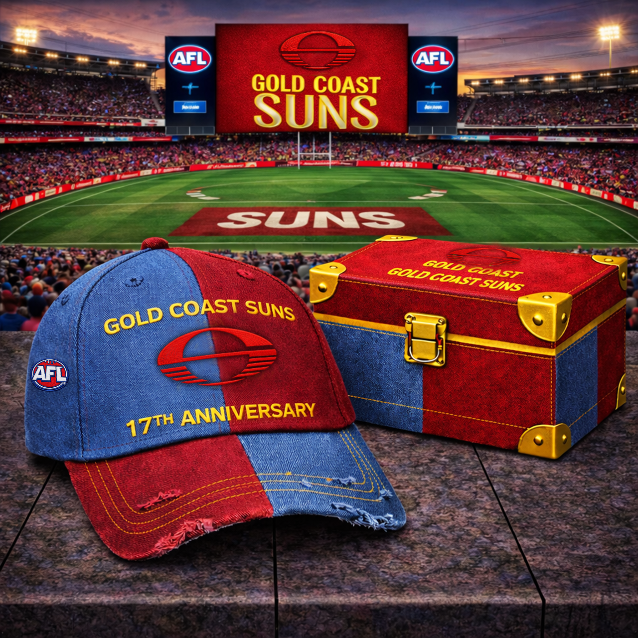 Premium AFL GCS Anniversary Vintage Two-Tone Distressed Cap V11 NMD TTV
