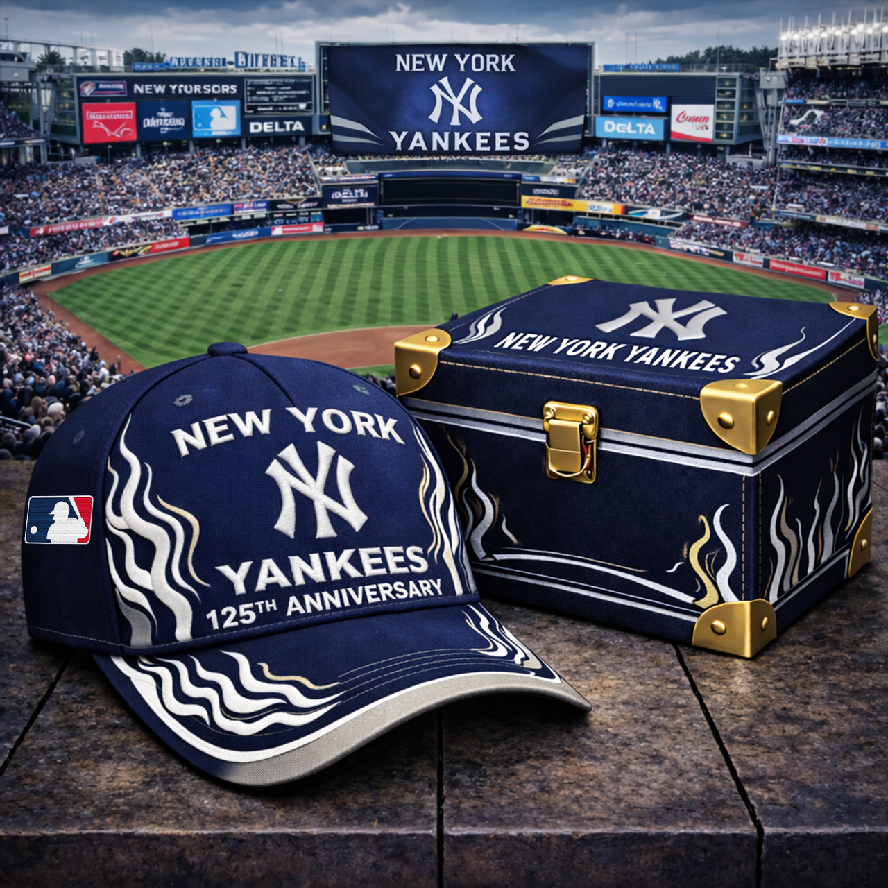 Premium MLB NYY  Anniversary Flame Edition Cap V8 NMD TTV